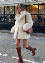 Ivory Plush Faux Fur Coat