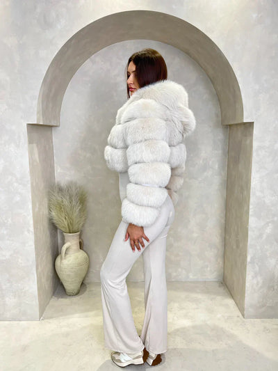 Hooded Fur Coat