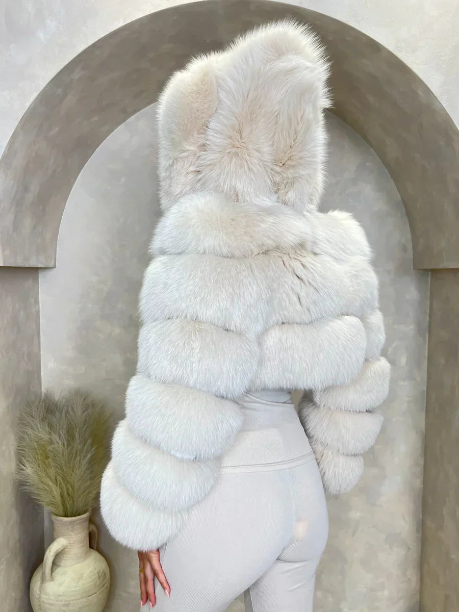 Hooded Fur Coat