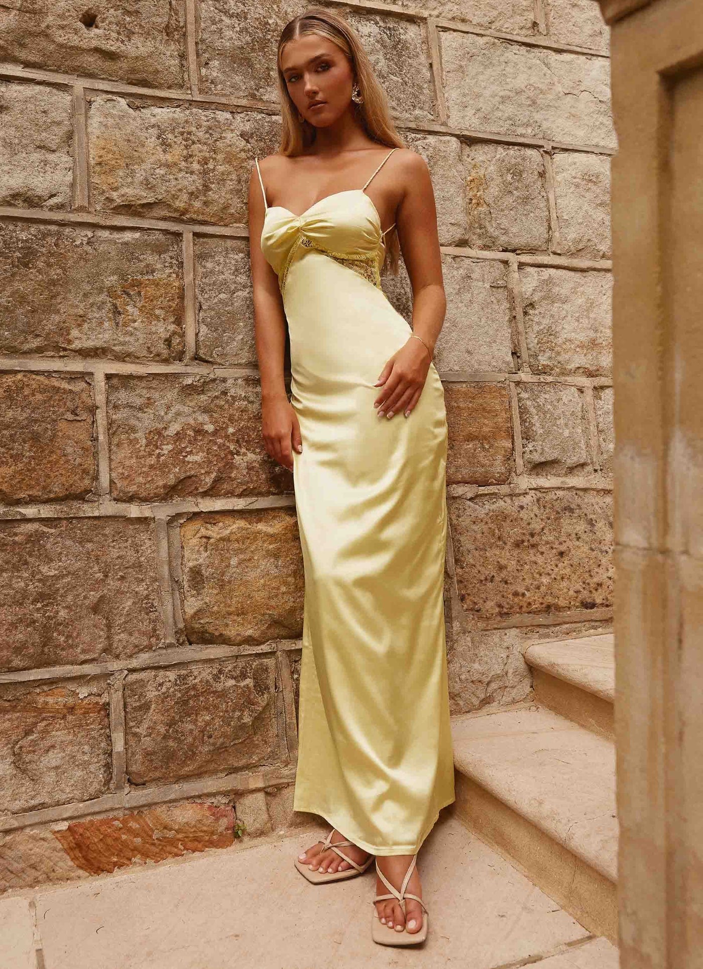 Elara Satin Maxi Dress