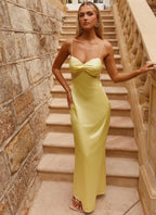 Elara Satin Maxi Dress