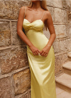 Elara Satin Maxi Dress