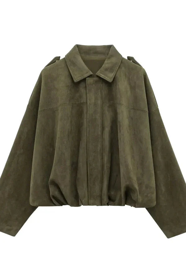 Velouras | Suede bomber jacket women