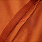 Maribel Burnt Orange Co-Ord Set – Button-Up Shirt and Wide-Leg Trousers Summer Holiday Outfit