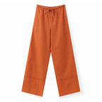 Maribel Burnt Orange Co-Ord Set – Button-Up Shirt and Wide-Leg Trousers Summer Holiday Outfit