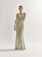 Long Sleeve Knit Beach Dress