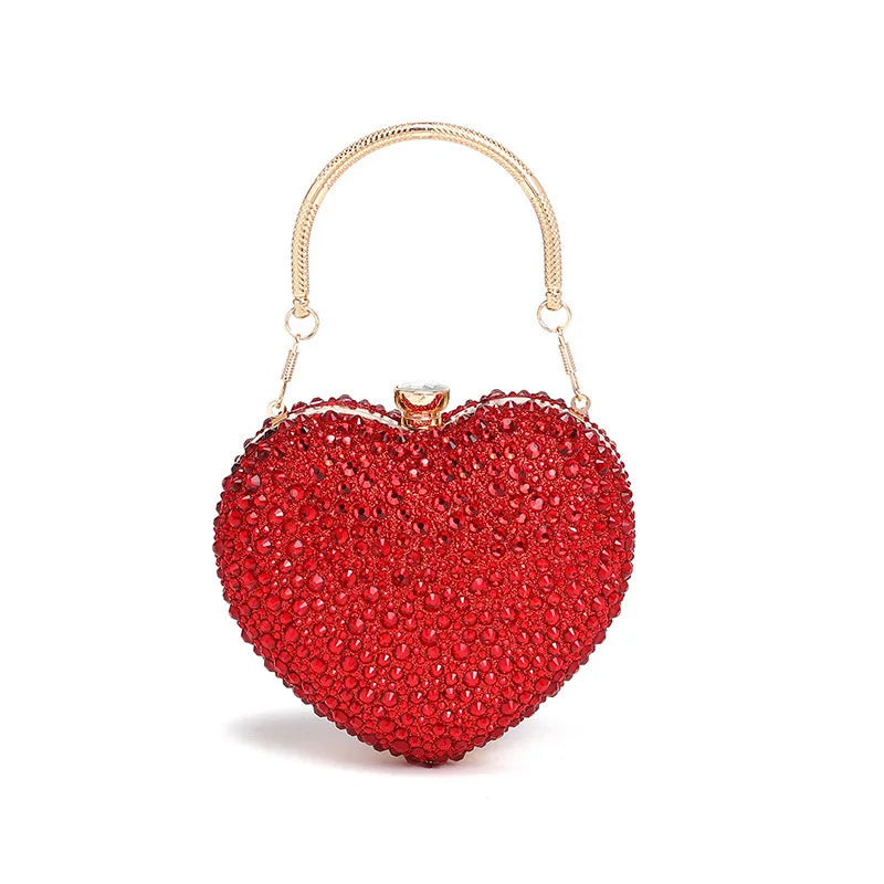Amara | Heart Crystal Clutch