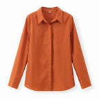 Maribel Burnt Orange Co-Ord Set – Button-Up Shirt and Wide-Leg Trousers Summer Holiday Outfit