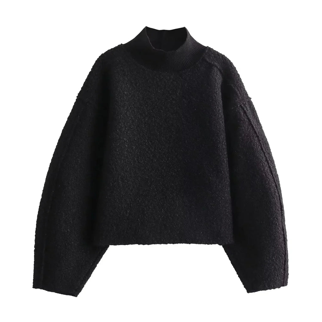Avalona | Stylish Oversized Mock-Neck Sweater