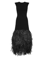 Knitted Tassels Hem Women Long Dress