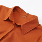 Maribel Burnt Orange Co-Ord Set – Button-Up Shirt and Wide-Leg Trousers Summer Holiday Outfit