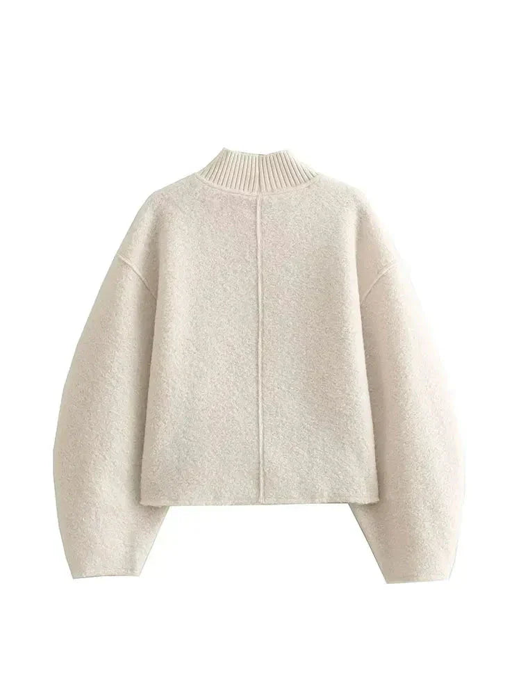 Avalona | Stylish Oversized Mock-Neck Sweater