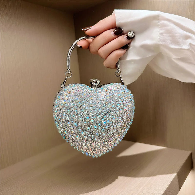 Amara | Heart Crystal Clutch