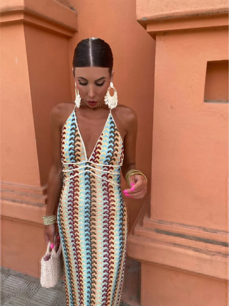 Roxanne™ | Halter Neck Backless Dress