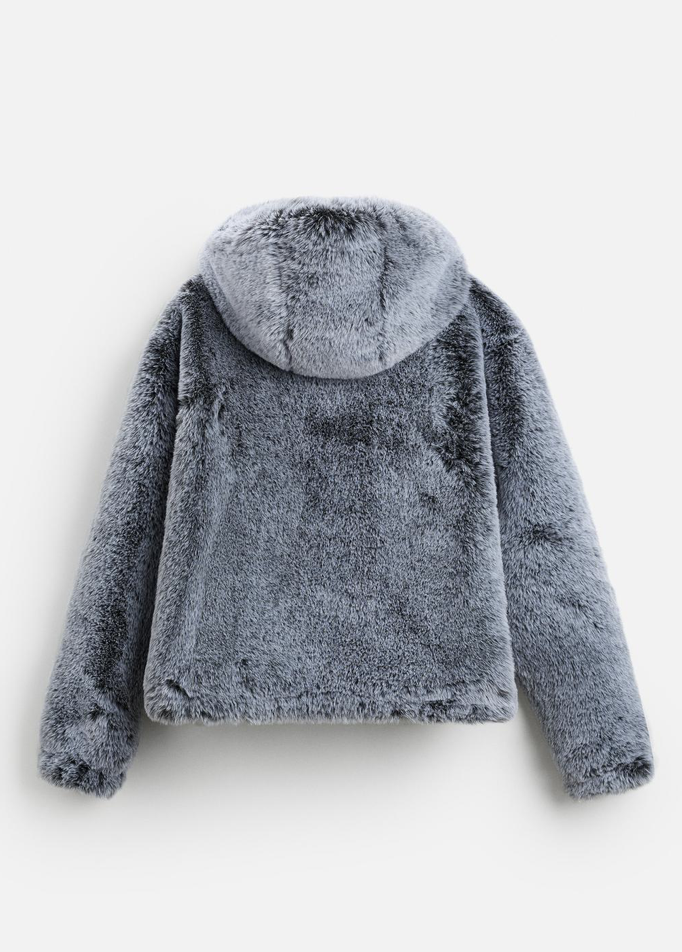 Faux Fur Jacket with Hoodie