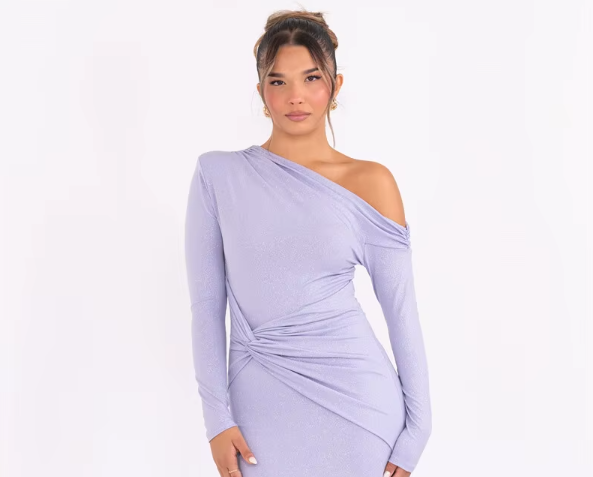 Seema | Sparkling long sleeve dress