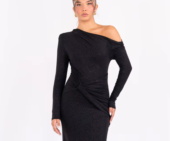 Seema | Sparkling long sleeve dress