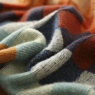 Carys | Patchwork cashmere couture turtleneck sweater