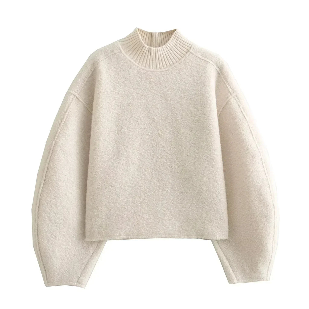 Avalona | Stylish Oversized Mock-Neck Sweater