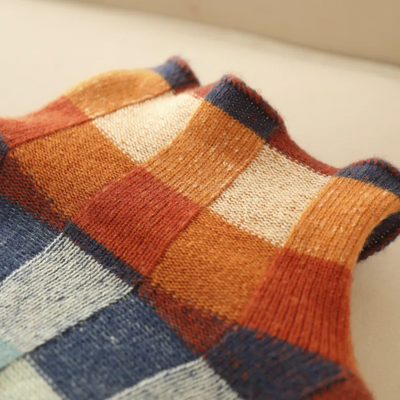 Carys | Patchwork cashmere couture turtleneck sweater