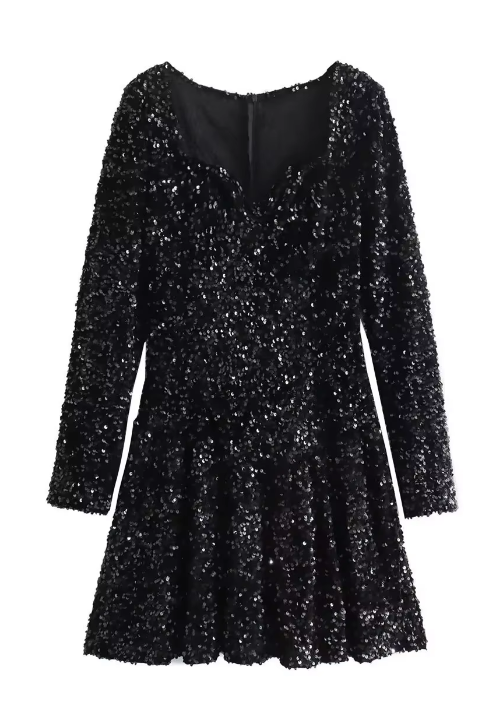 Skylar | Black Sequin Mini Dress