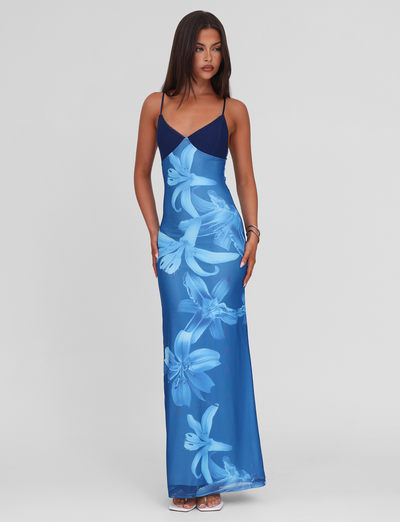 Ocean Bloom Maxi Dress