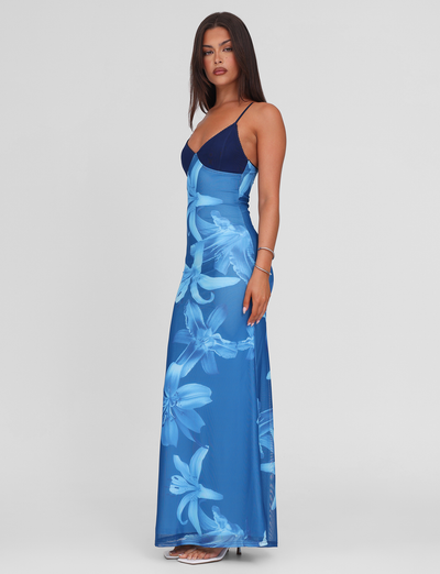 Ocean Bloom Maxi Dress