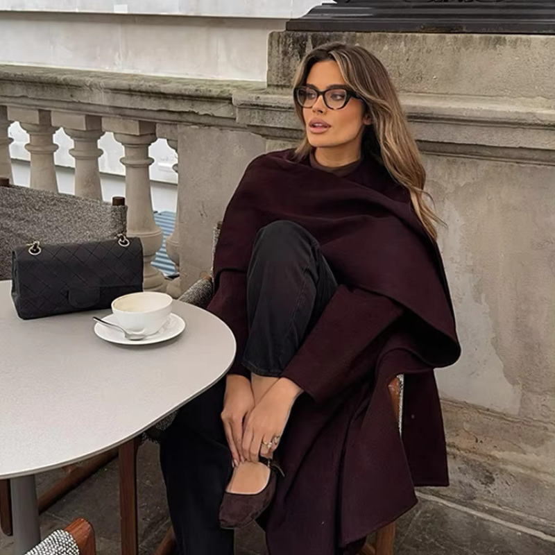 Bordeaux Wrap Coat