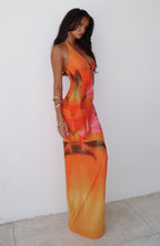 Aelia - Backless Floral Maxi Dress