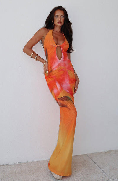 Aelia - Backless Floral Maxi Dress