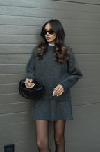 Aryela | Knitted Straight Shirt Two-Piece Set