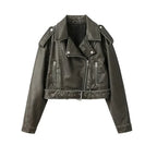 Ashlyn™ Vintage Leather Ladies Winter Coat