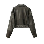 Ashlyn™ Vintage Leather Ladies Winter Coat