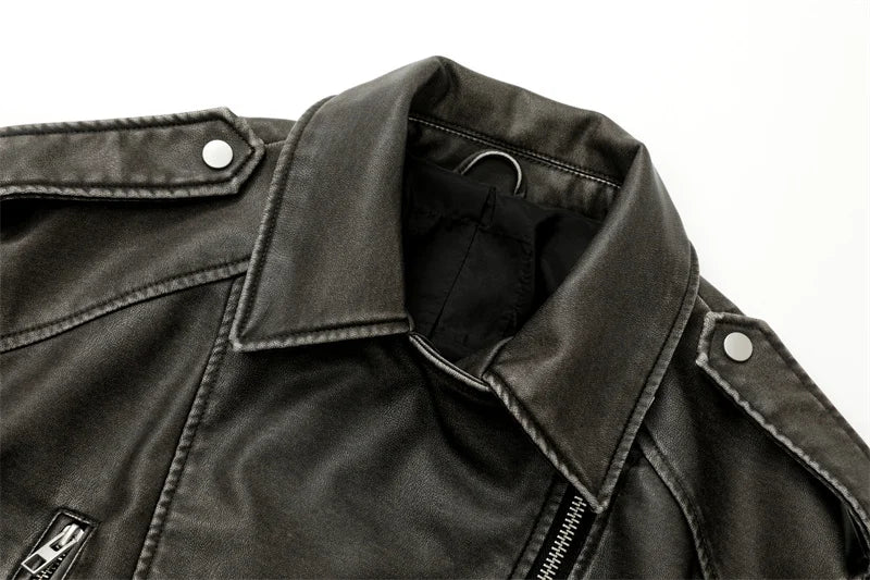 Ashlyn™ Vintage Leather Ladies Winter Coat