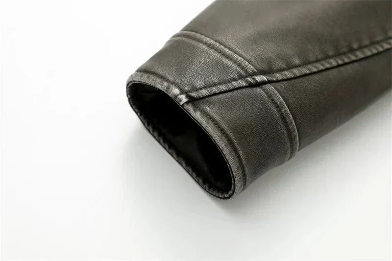 Ashlyn™ Vintage Leather Ladies Winter Coat