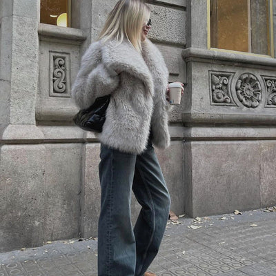 Auralis - Sleek Fur Jacket