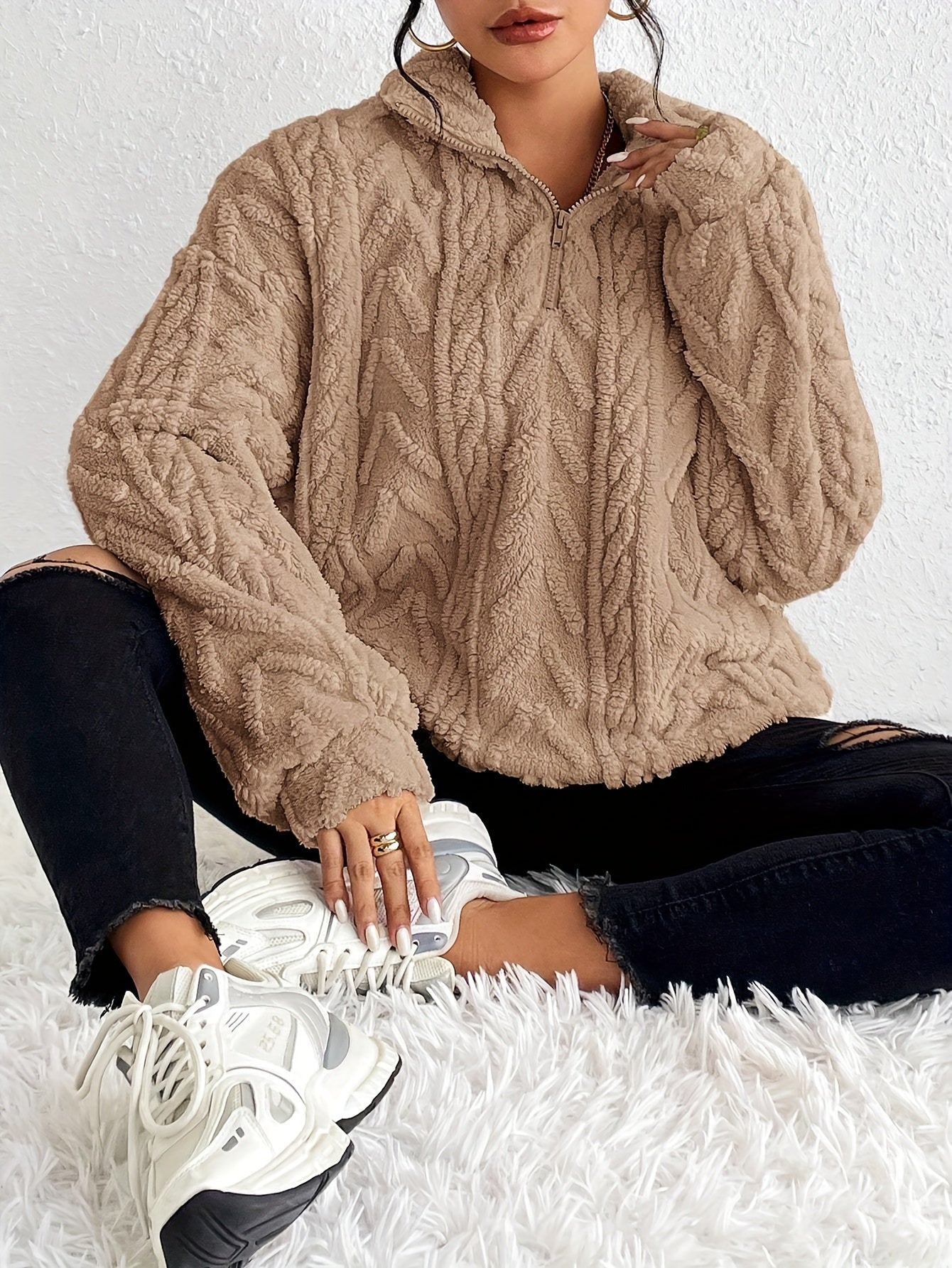 Millie | Knit Half Zip Sweater