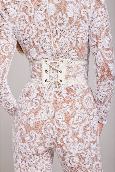 Jolie | Glitter Lace Jumpsuit