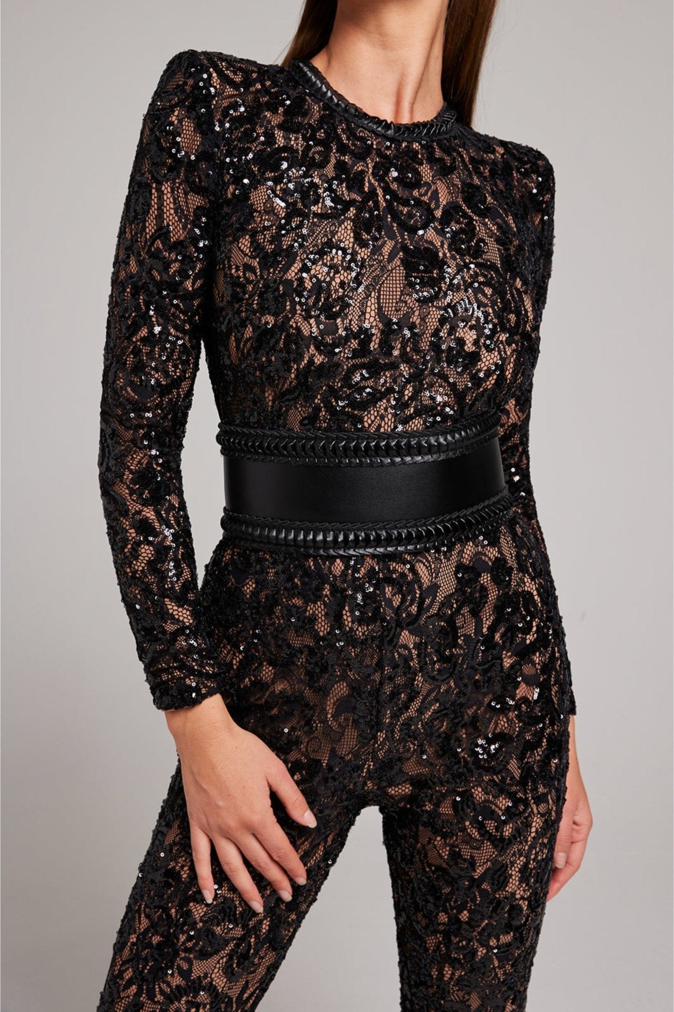 Jolie | Glitter Lace Jumpsuit