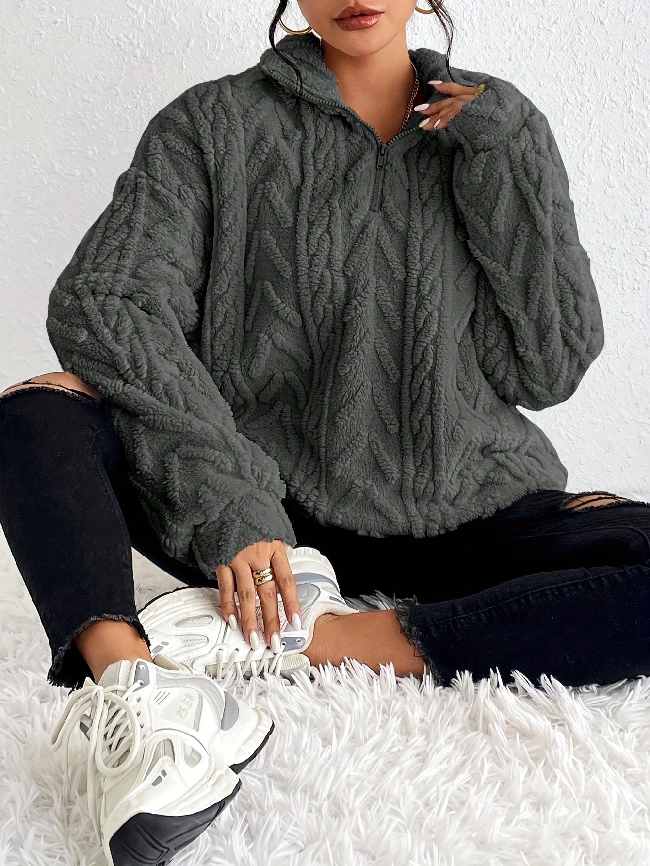 Millie | Knit Half Zip Sweater