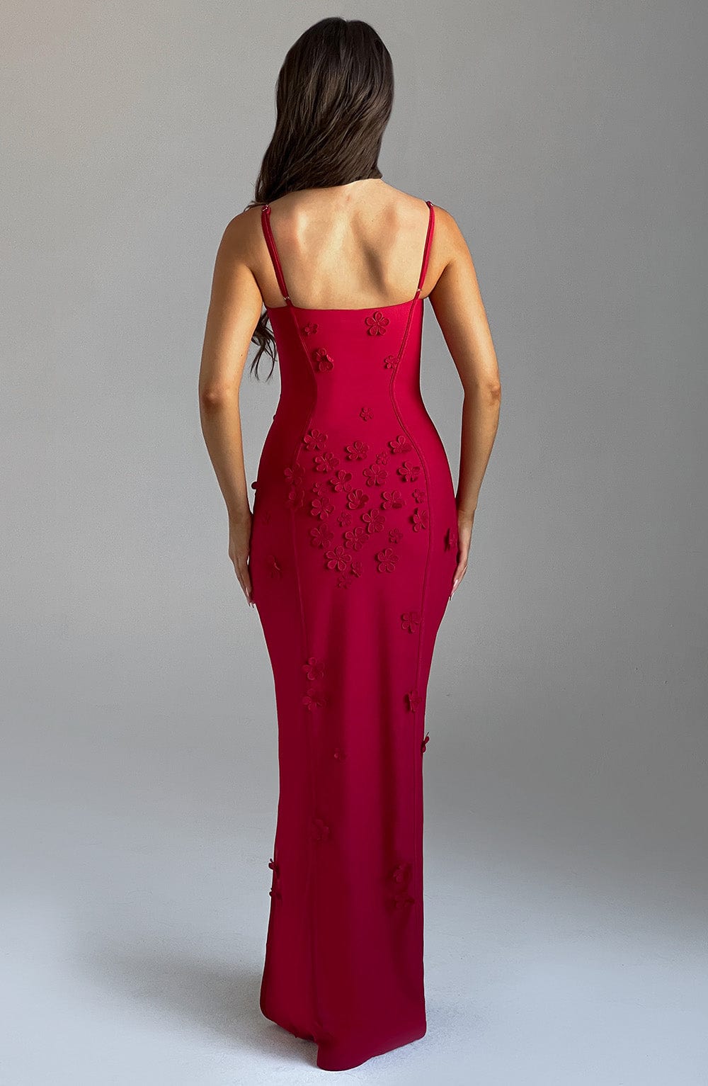 Scarlet Symphony Maxi Dress- Red