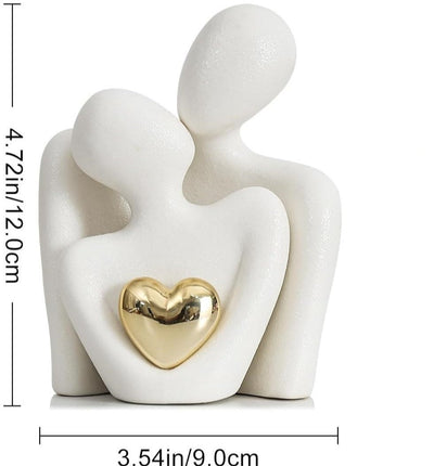 Golden Heart Bond Expression Sculpture