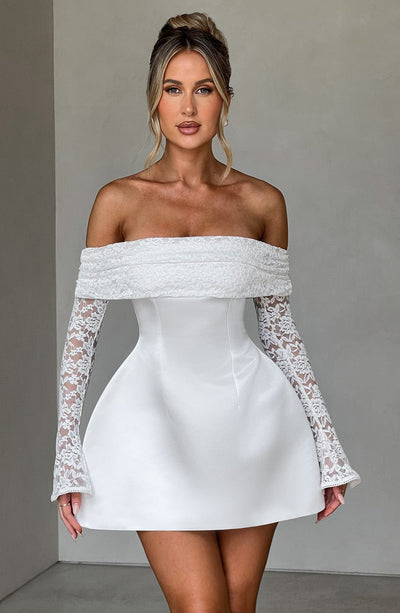 Georgianna | Mini Dress - Ivory