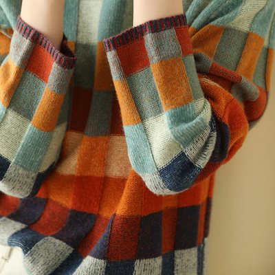 Carys | Patchwork cashmere couture turtleneck sweater