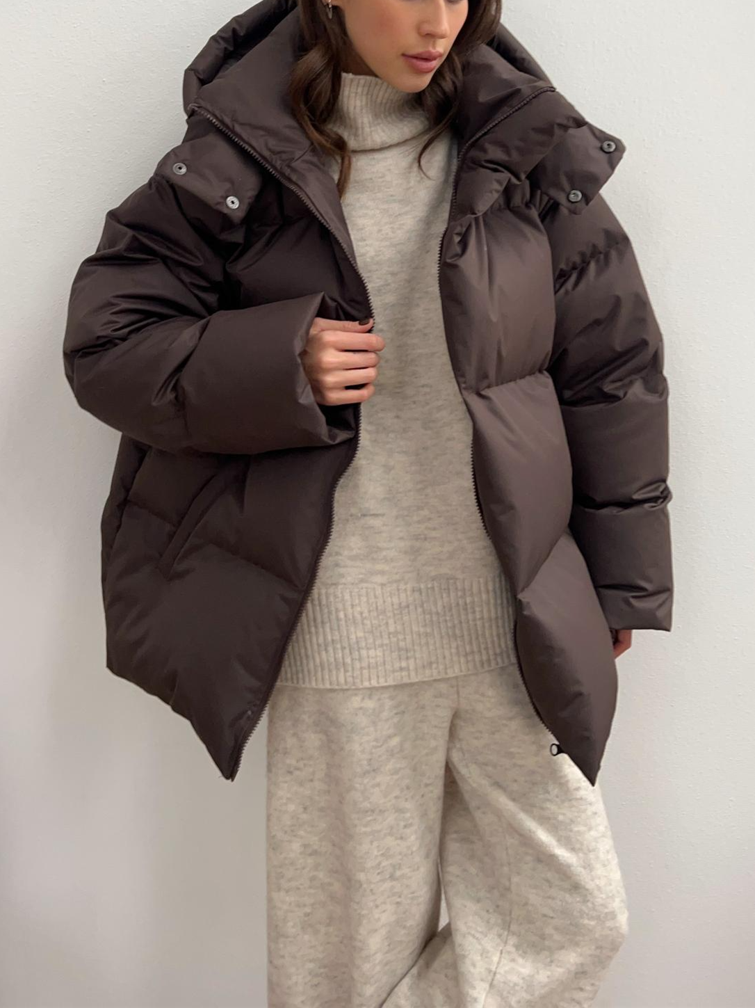 Hooded Down Quilted Jacket