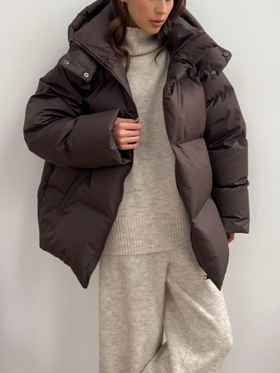 Hooded Down Quilted Jacket