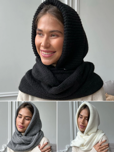 Lightweight Knit Ribbed Balaclava