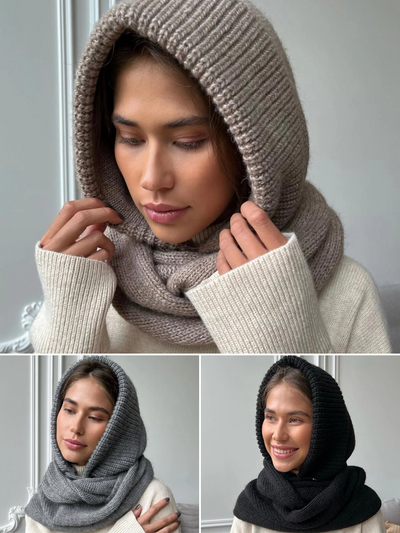 Lightweight Knit Ribbed Balaclava
