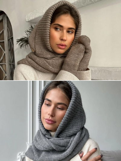 Lightweight Knit Ribbed Balaclava