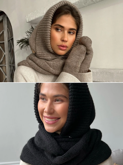 Lightweight Knit Ribbed Balaclava